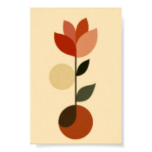 Cercle Floral Rétro Milieu de Siècle