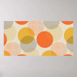 Poster Cercle géométrique motif continu