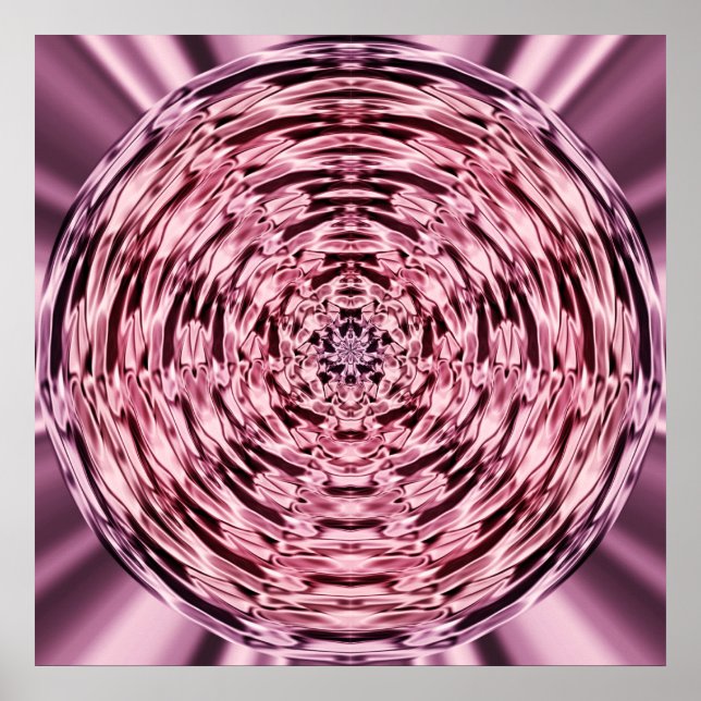 Poster Cercle Wine Satin Mandala (Devant)