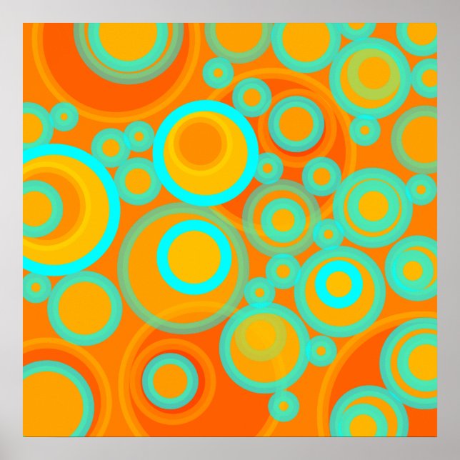 Poster Cercles Abstraits (Devant)