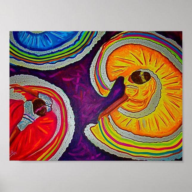 Poster Cercles au sol (Devant)