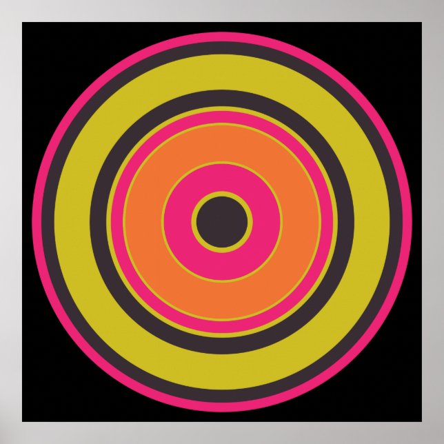 Poster Cercles colorés 06 (Devant)