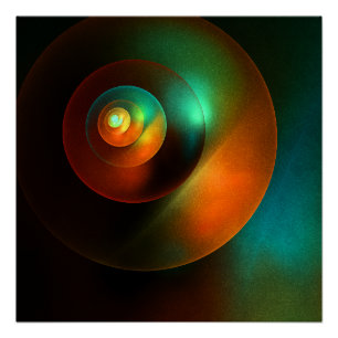 Poster Cercles colorés Motif d'art Abstrait moderne #18