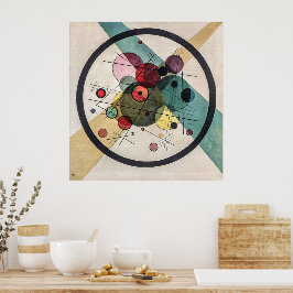 Poster Cercles dans un cercle - Kandinsky