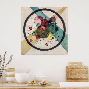 Poster Cercles dans un cercle - Kandinsky