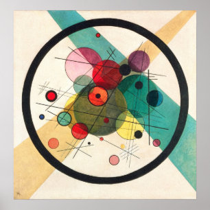 Poster Cercles dans un cercle, Kandinsky