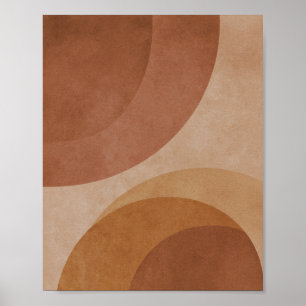Poster Cercles de Terracotta - Géométrique Minimaliste
