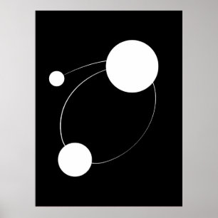 Poster Cercles interconnectés Art Abstrait   G minimalist