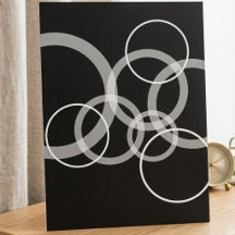 Cercles noirs et blancs modernes qui se chevauchen