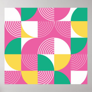 Poster Cercles vintages : Harmonie Graphique.