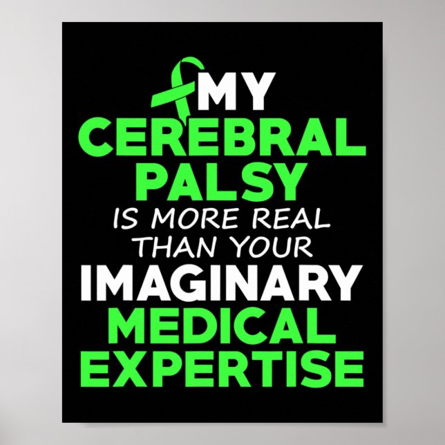 Poster Cérébral Palsy Cp Sensibilisation Véritable Surviv (Devant)