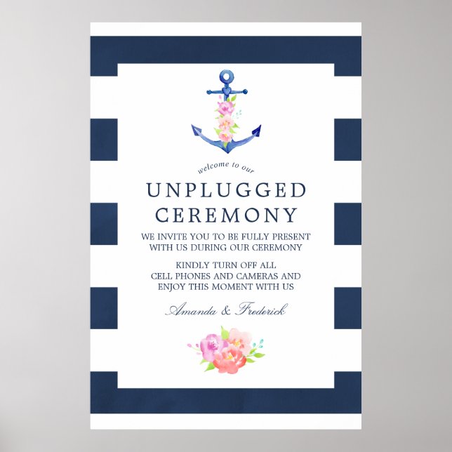 Poster Cérémonie de débranchement du Mariage nautique aqu (Devant)