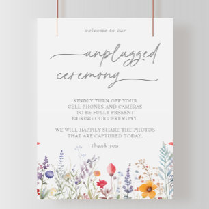 Poster Cérémonie de fleurs sauvages colorées printanières
