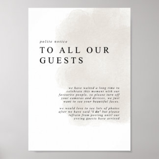 Poster Cérémonie débranchée, aucun signe de téléphone