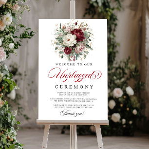 Poster Cérémonie Débranchée Burgundy Blush Charmante