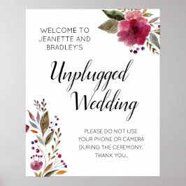 Poster Cérémonie Mariage débranchée des fleurs de Bourgog