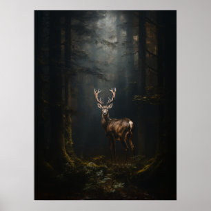 Poster Cerf dans la forêt