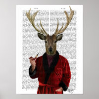 Cerf dans la veste de tabac