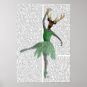 Poster Cerf de ballet en vert