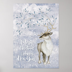 Poster Cerf de Noël