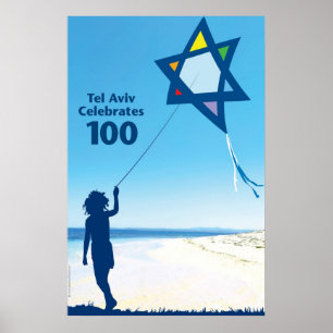 Poster cerf-volant 100 de Tel Aviv