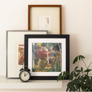 Poster Cerfs dans la forêt par Franz Marc, Beaux-arts vin
