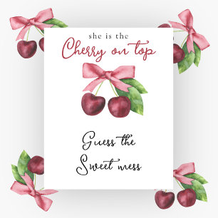 Poster cerise arc baby shower Guess le doux bordel