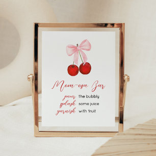 Poster Cerise sur le Baby shower supérieur Maman Osa Bar