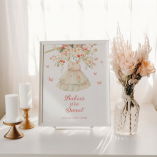 Poster Cerise sur le dessus Les bébés sont Baby shower do