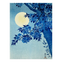 Cerises florissantes dans la nuit illuminée de la 