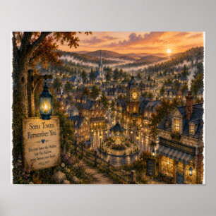 Poster Certaines villes se souviennent de vous, Plaque RH