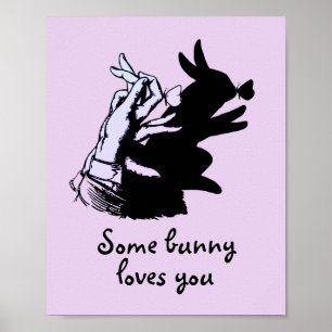 Poster Certains lapins aiment le violet avec une ombre no