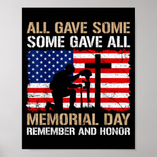 Poster Certains ont donné Memorial Day Se souvenir d'hono