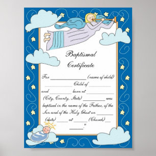 Poster Certificat baptismal