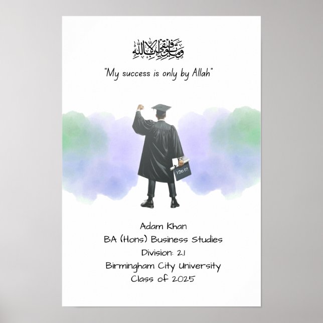 Poster Certificat de diplôme (Devant)