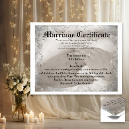 Poster Certificat de mariage d'origine