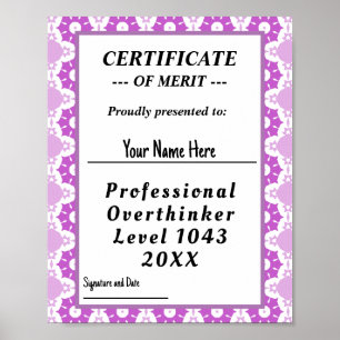 Poster Certificat de surpenseur professionnel