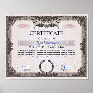 Poster Certificat multifonction