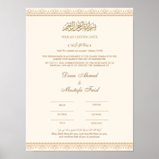Poster Certificat Nikah en ligne