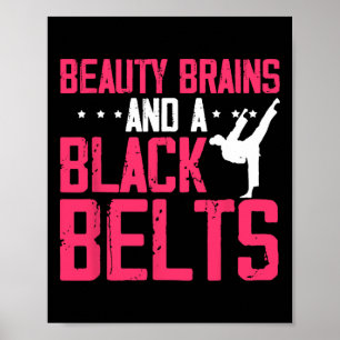 Poster Cerveau de Beauté et Ceinture Noire Citation Inspi