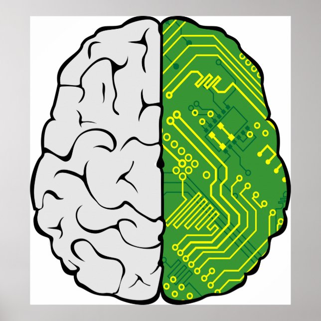 Poster Cerveau de la carte mère (Devant)