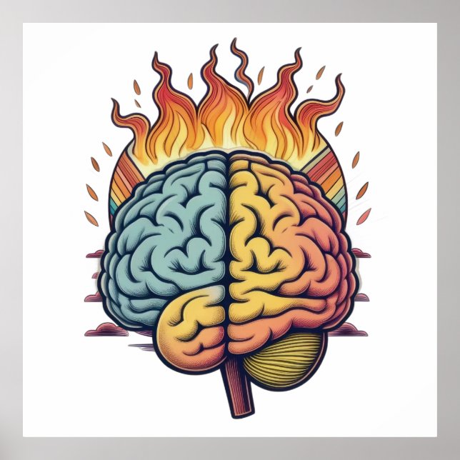 Poster Cerveau en feu (Devant)