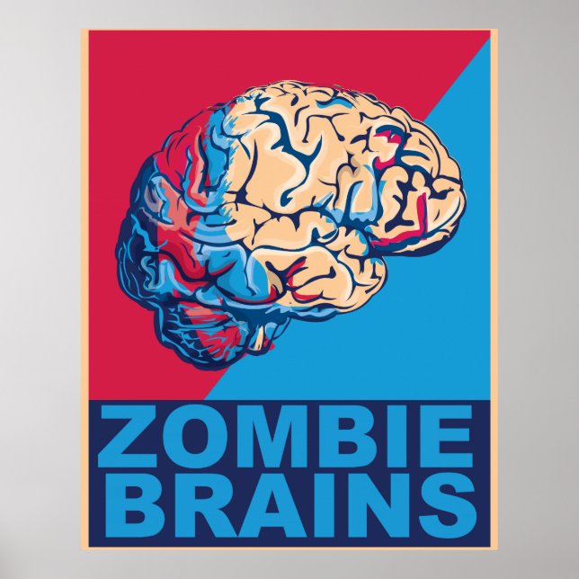 Poster Cerveau Zombie (Devant)