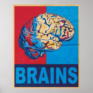 Poster Cerveau Zombie