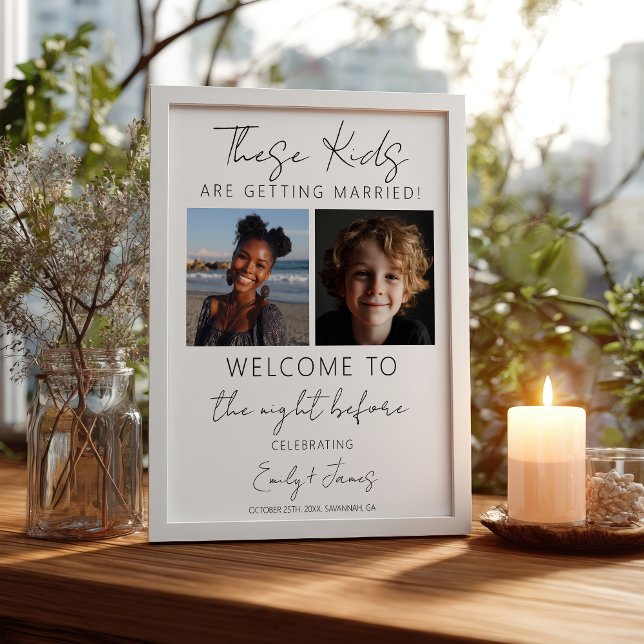 Poster Ces Enfants Se Marient Dîner De Répétition (These Kids Are Getting Married Rehearsal Dinner Poster)