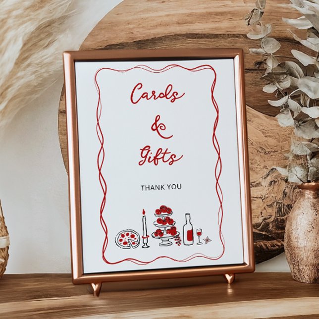 Poster C'est Amore Italien Red Fêtes des mariées Cartes C (Créateur téléchargé)