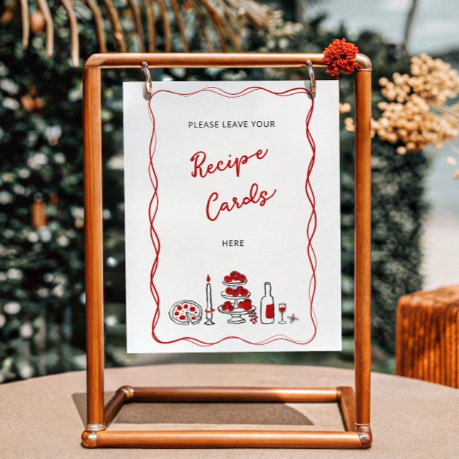 Poster C'est Amore Italien Red Recette cartes (Créateur téléchargé)