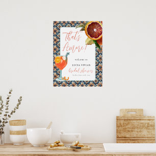 Poster C'est Amore Juicy Orange Spritz Bridal Welcome