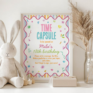 Poster C'est Amusant D'être Un Signe De Capsule Temporell