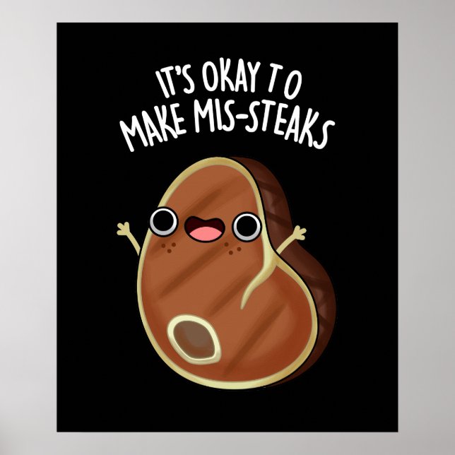 Poster C'est bon de faire de Mis-Steaks Steak Pun Dark BG (Devant)